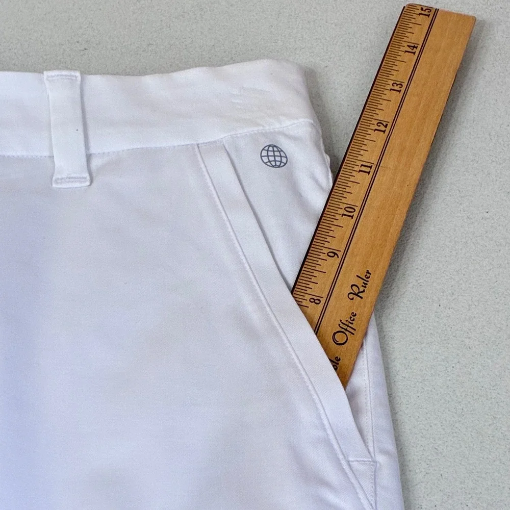 Adidas Go To golf shorts New Mens 30 White Elastic back Pockets Preppy Active